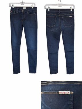 Hudson Dark Wash Skinny Jeans Mid Rise Size 27